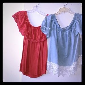 Off shoulders shirts